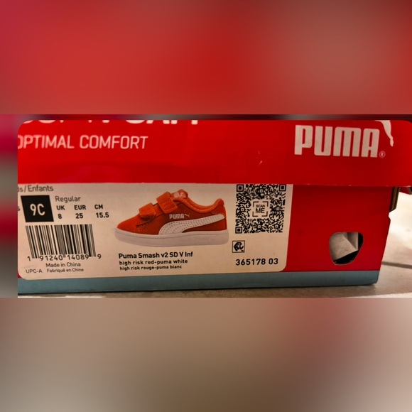 Puma smash V2 SD V INF high risk red– puma white
  very gently used size 9C - Picture 11 of 13